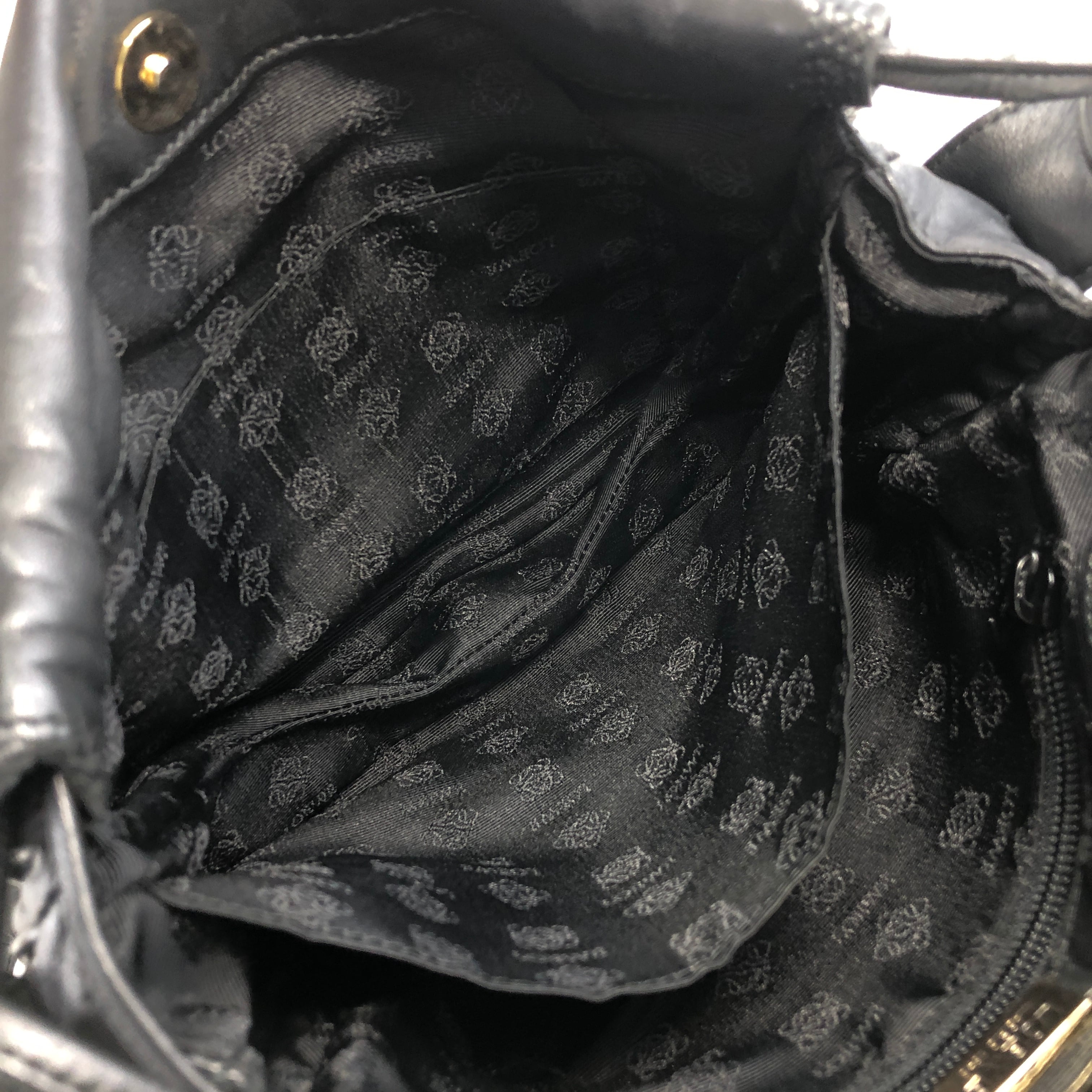 LOEWE ロエベ ショルダーバッグ ブラック アナグラム ナッパレザー