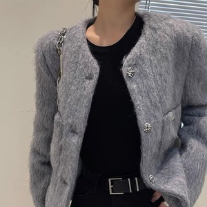 fur gray jacket
