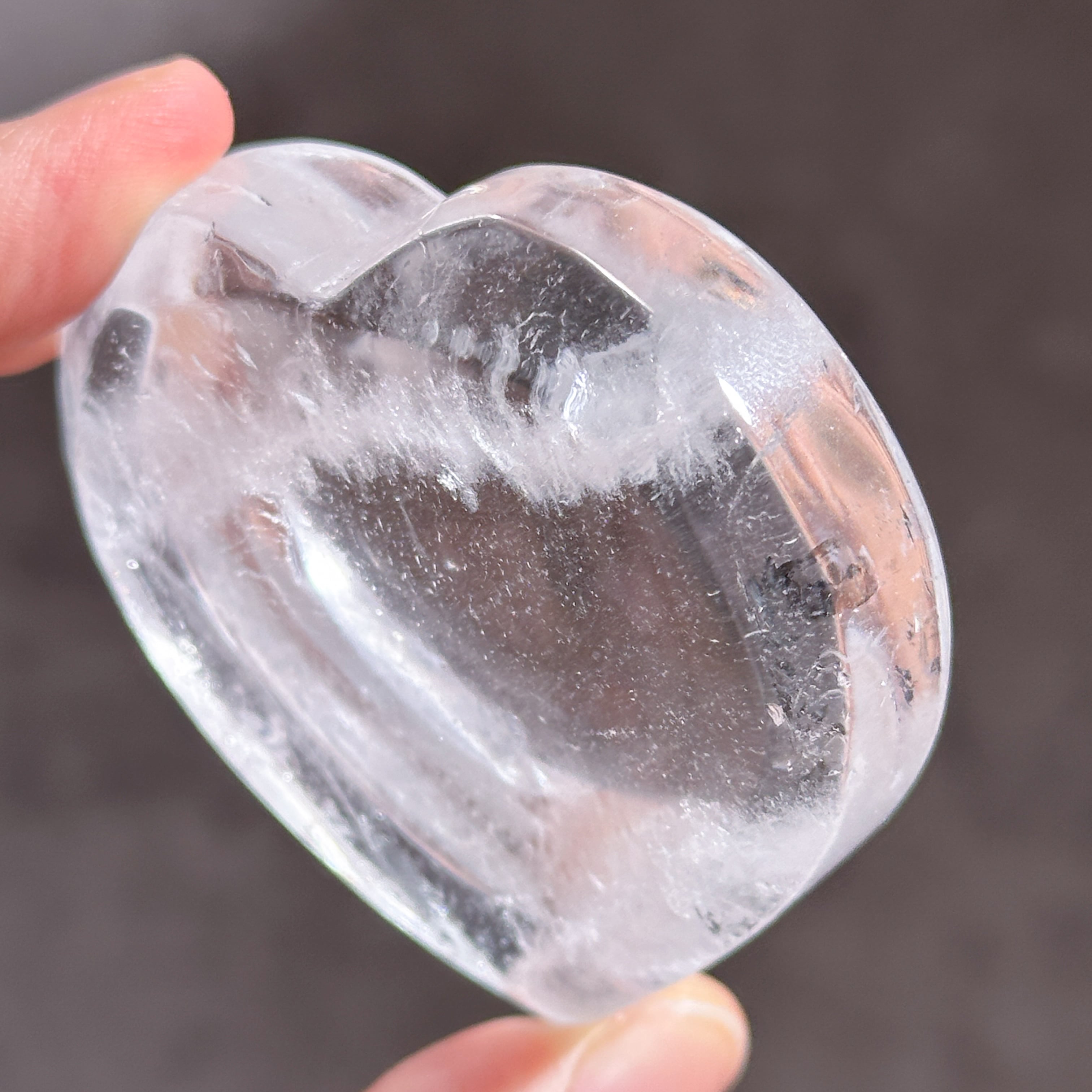 クリアクォーツハート型のうつわ 31◇ Clear Quartz ◇ 天然石・鉱物