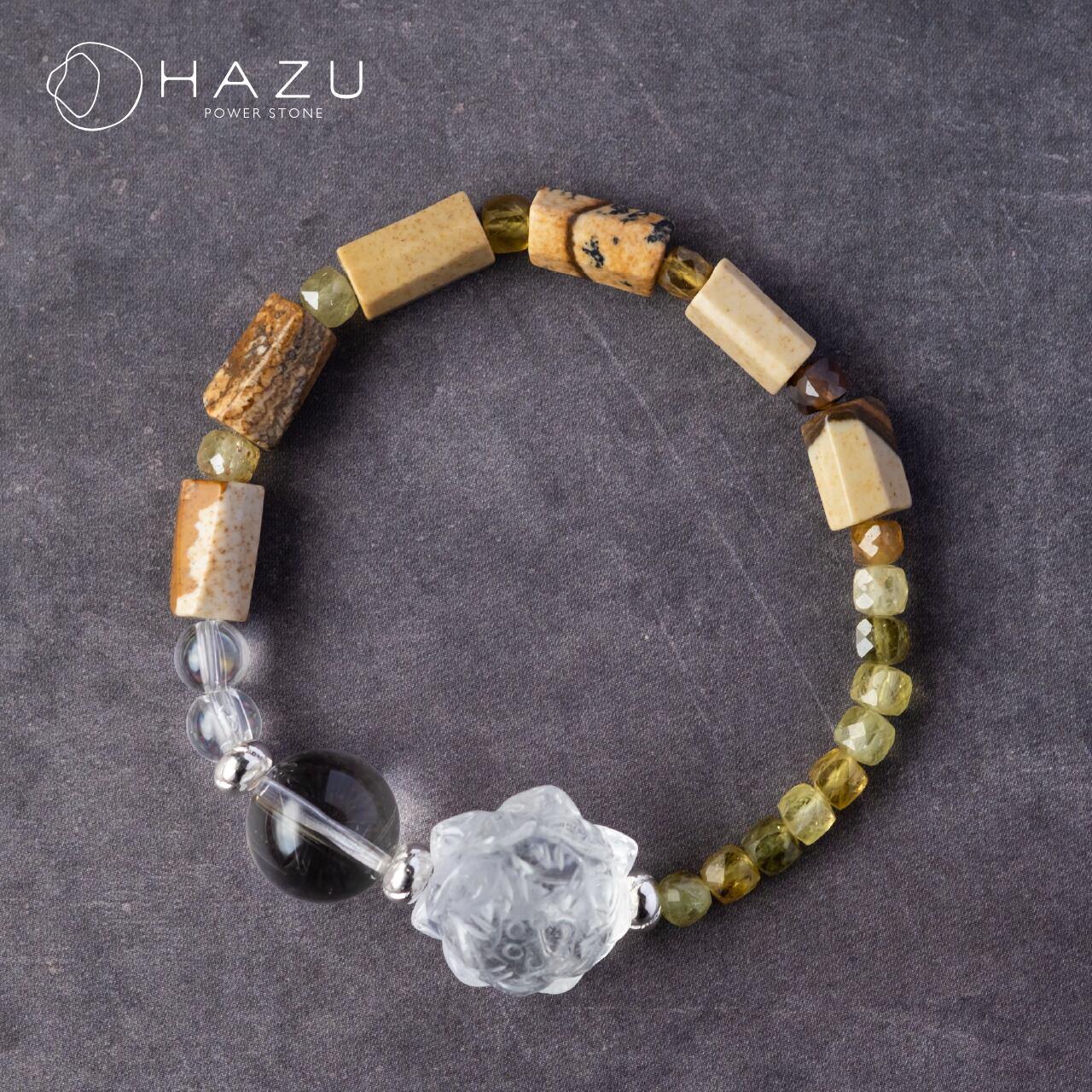 蓮華の五徳☆美しく咲く華［蓮の水晶／シルバールチル／ツァボライト