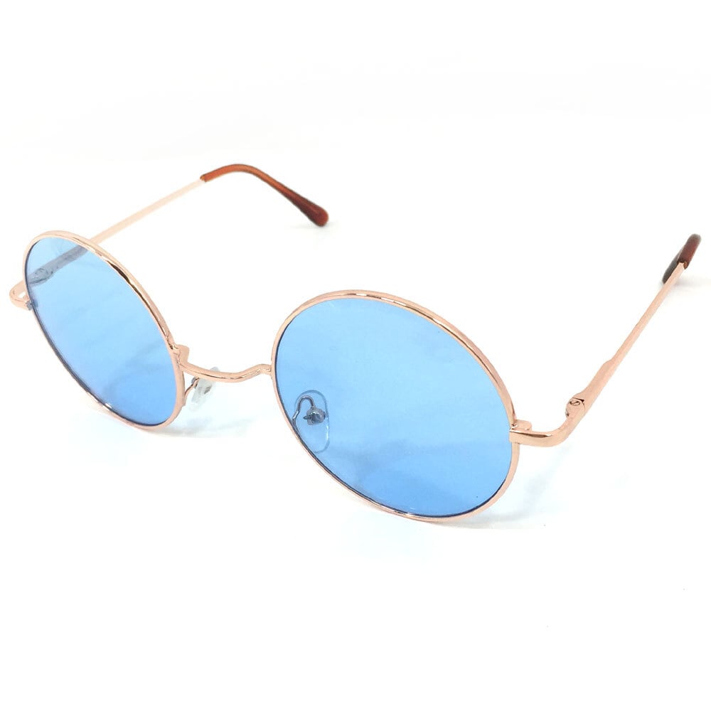 サングラス 丸 型 カラー レンズ 細 フレーム 伊達 メガネ