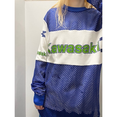 80's〜 "KAWASAKI" L/S モトクロスシャツ