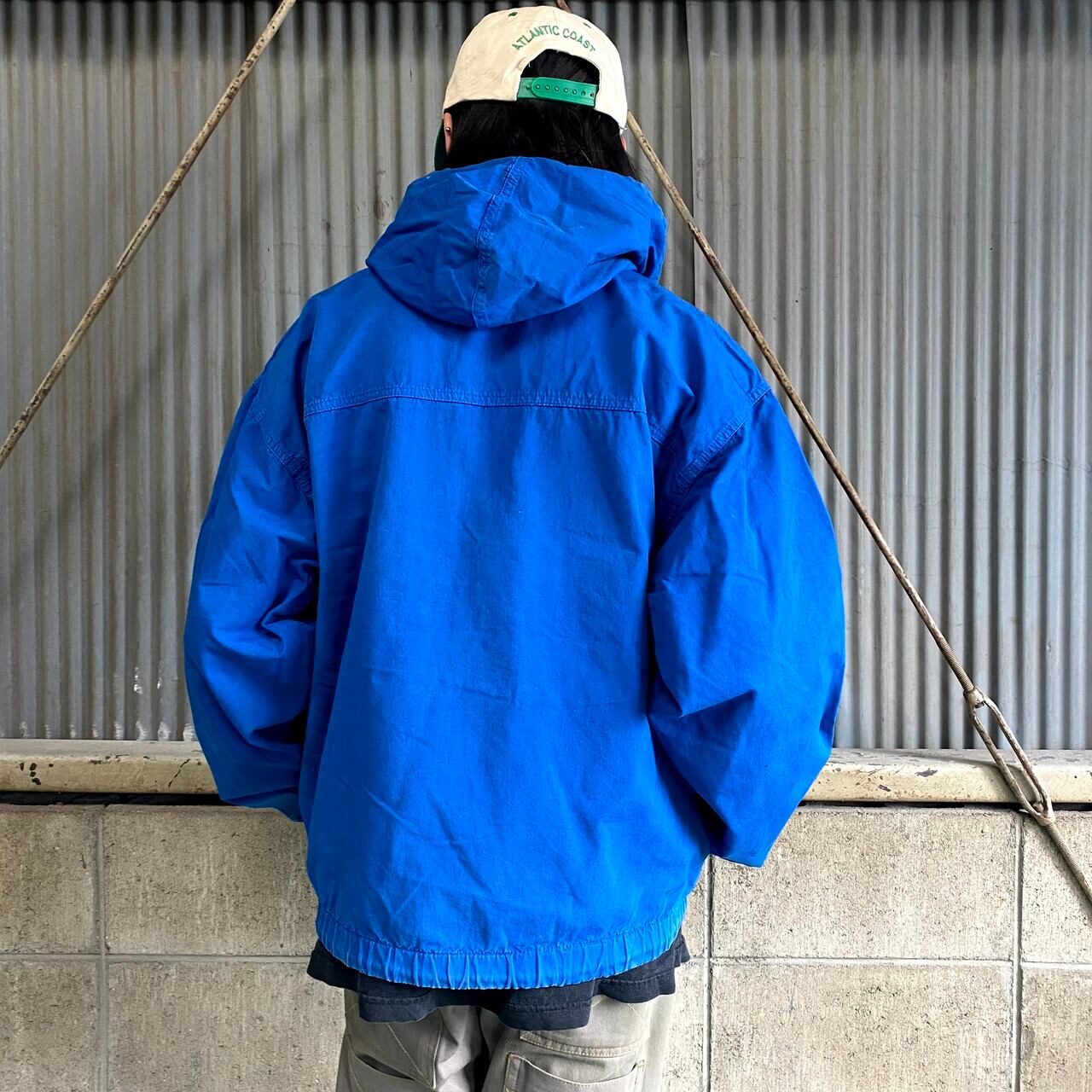80年代 ACA JOE コットンアノラックパーカー メンズL 古着 プル