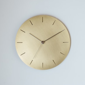 壁掛け時計 ＜タイプ2-220＞ しるし入り / 真鍮　minimal wall clock <type2-220 sign> / brass