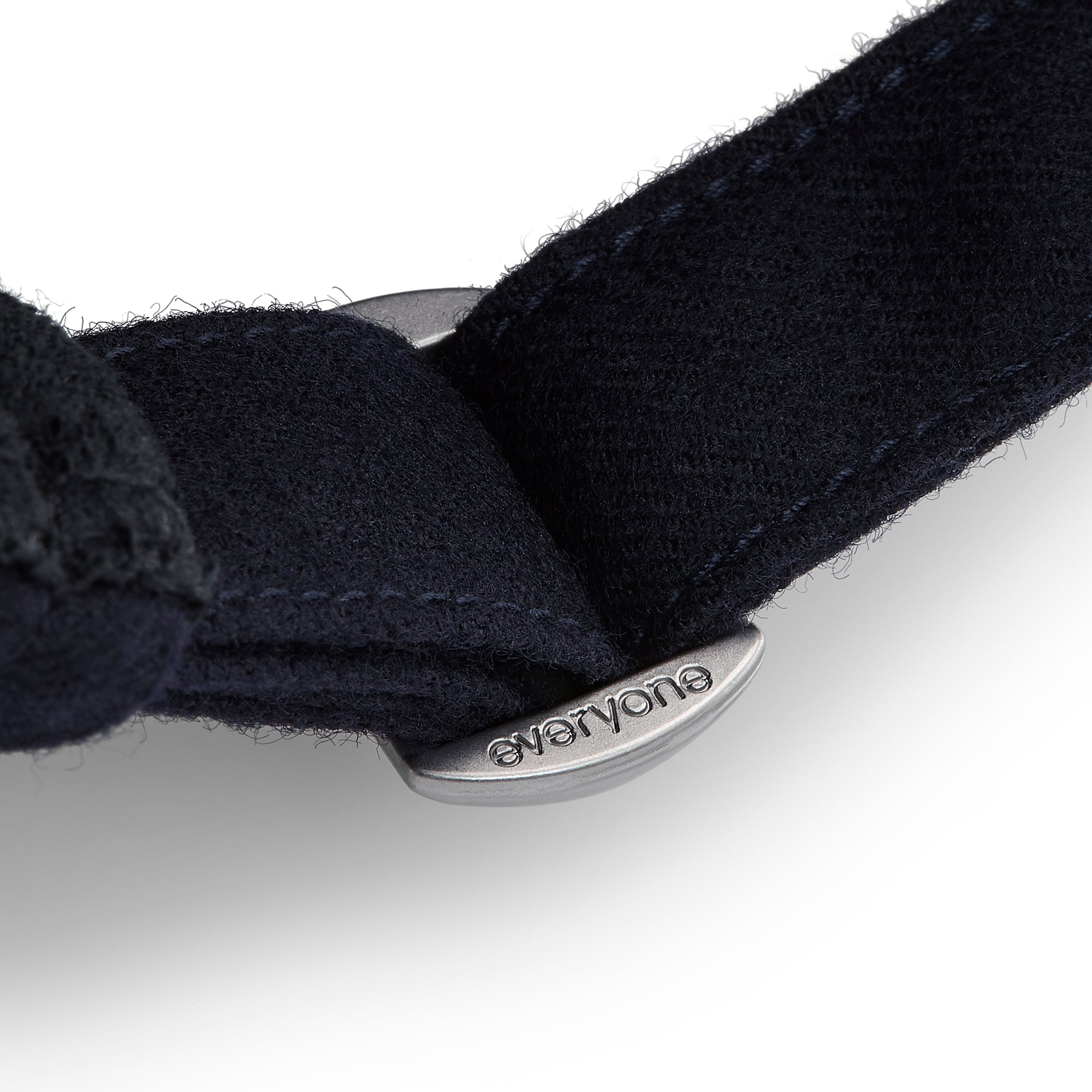 everyone wool flannel original logo 6-panel cap (NAVY) | everyone