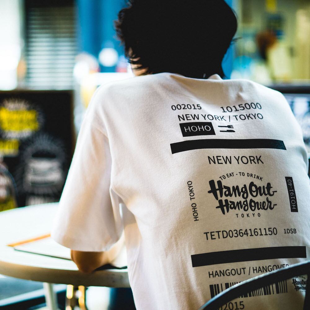 HangOut HangOver Code Sticker S/S T-SHIRTS（WHITE）