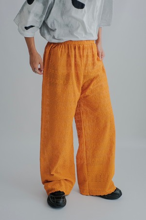 1990s embroidery easy wide pants