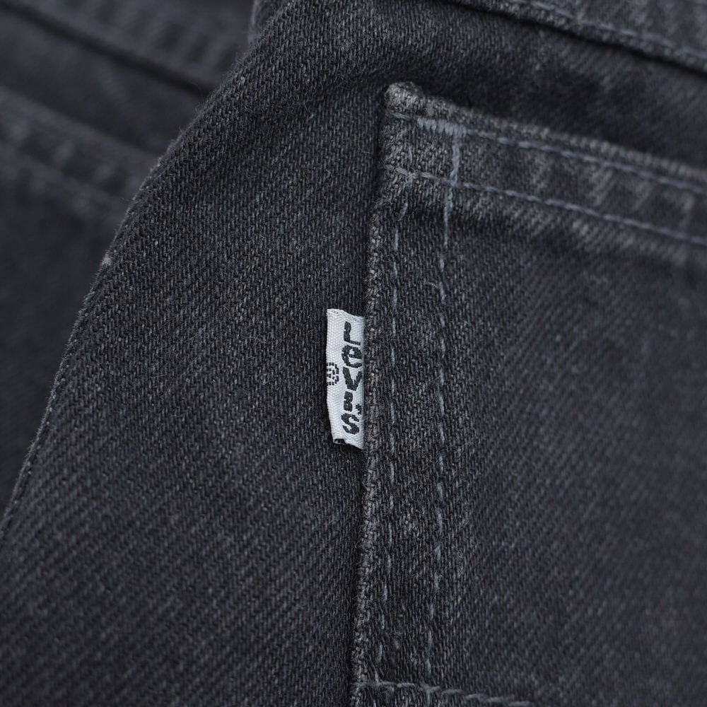 80s アメリカ製 Levi's misses リーバイス ブラックデニム 2タック