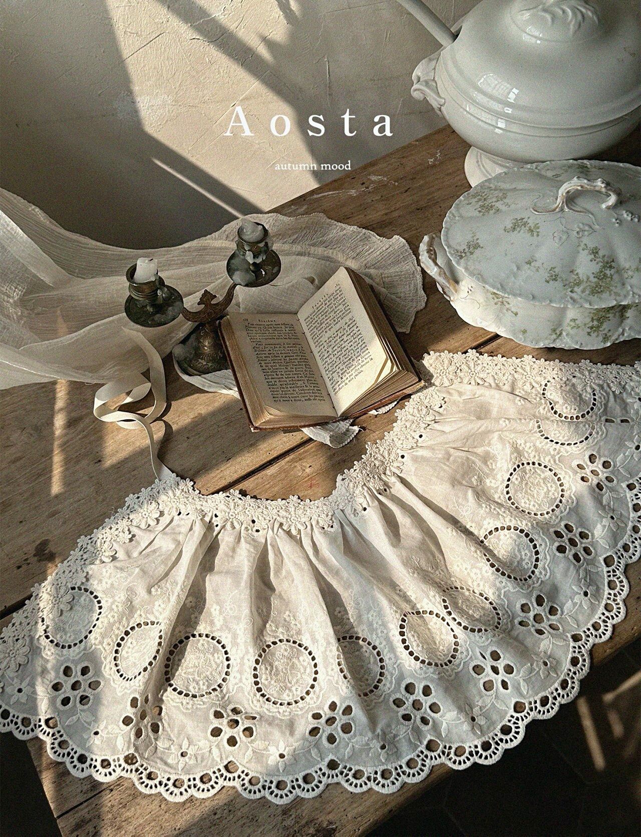 sold out»«Aosta» Lace apron レースエプロン | 子供服 capucapu
