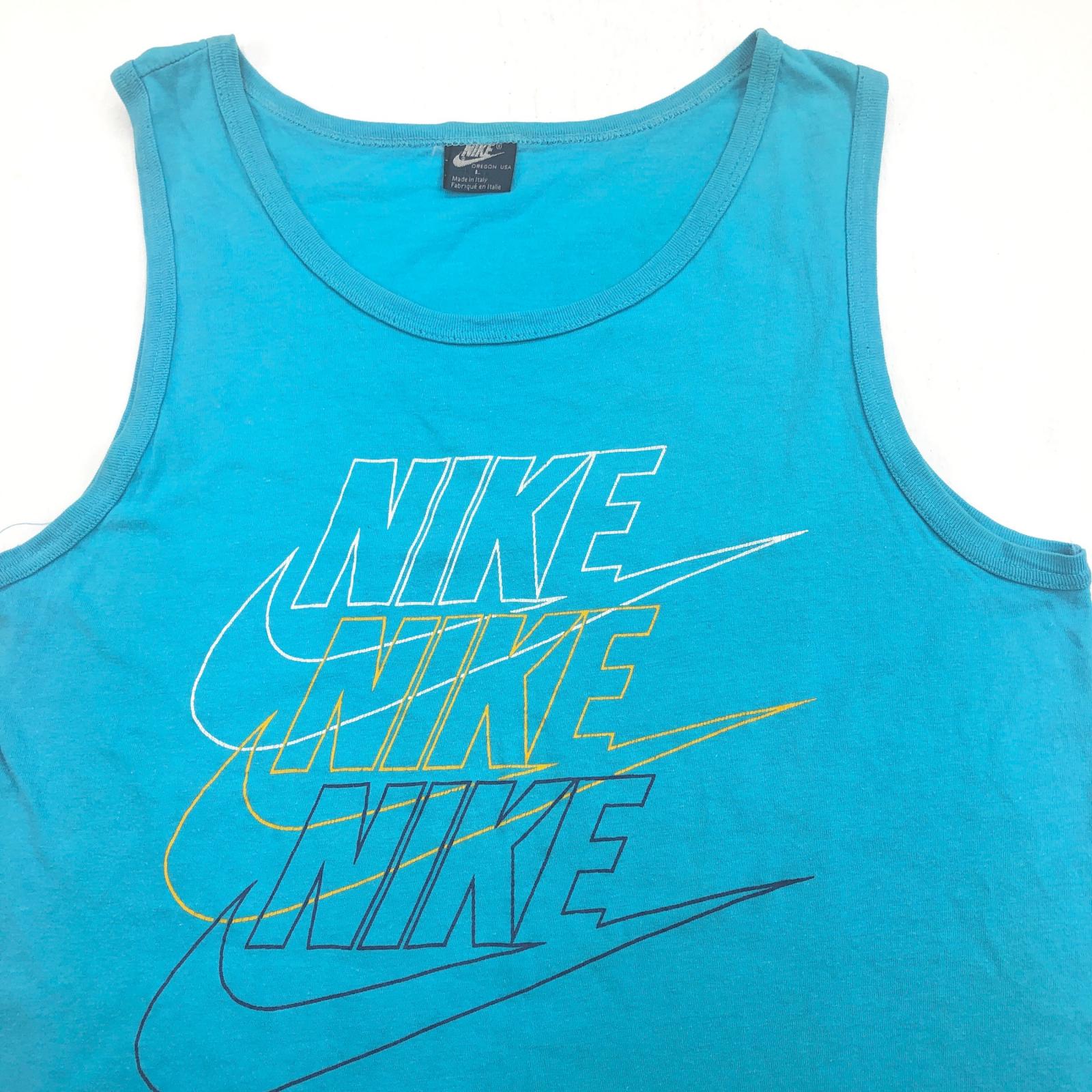 NIKE ナイキ 80年代 イタリア製 紺タグ 3連 トリプル スウッシュ ロゴ