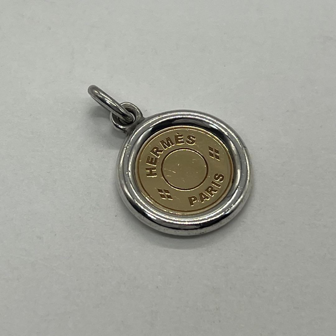 エルメス HERMES セリエ ネックレストップ SV YG コンビ ペンダント