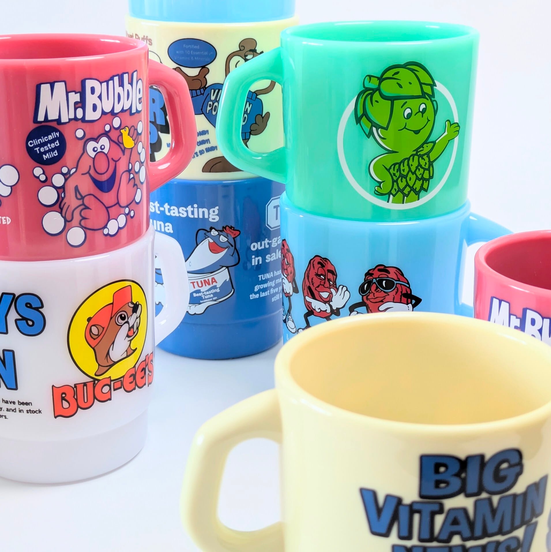 【 STACKING MUG /スタッキングマグ 】 Super Sugar Crisp / SUGAR BEAR / プラカップ / MUG / ミルキーマグ / 積み重ねられるマグ〚アメリカン雑貨 アメトイ〛