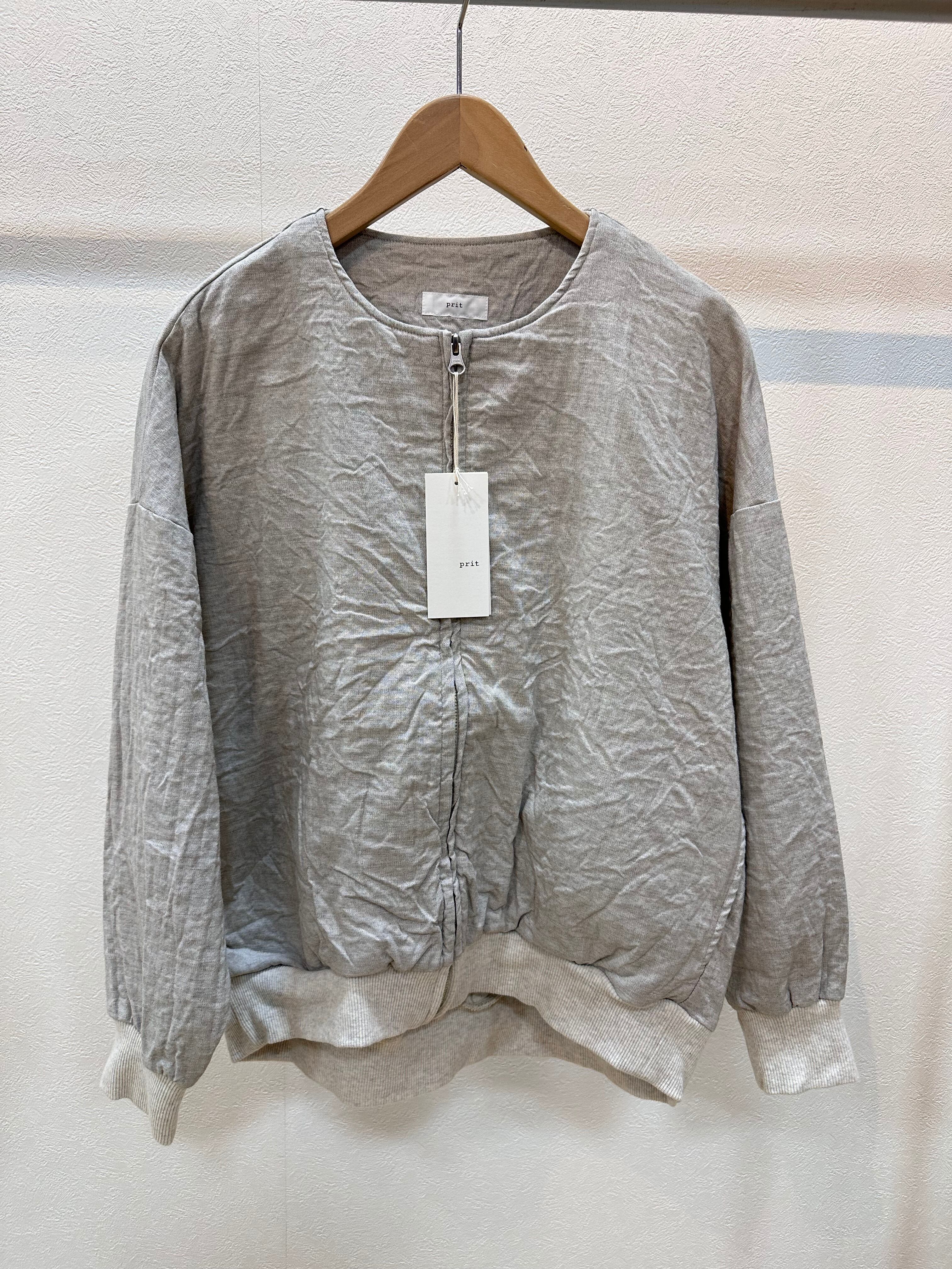 【prit プリット 二重織接結 ZIPブルゾン】 prit/二重織接結 ZIPブルゾン/P91500 | aislemollet-natural