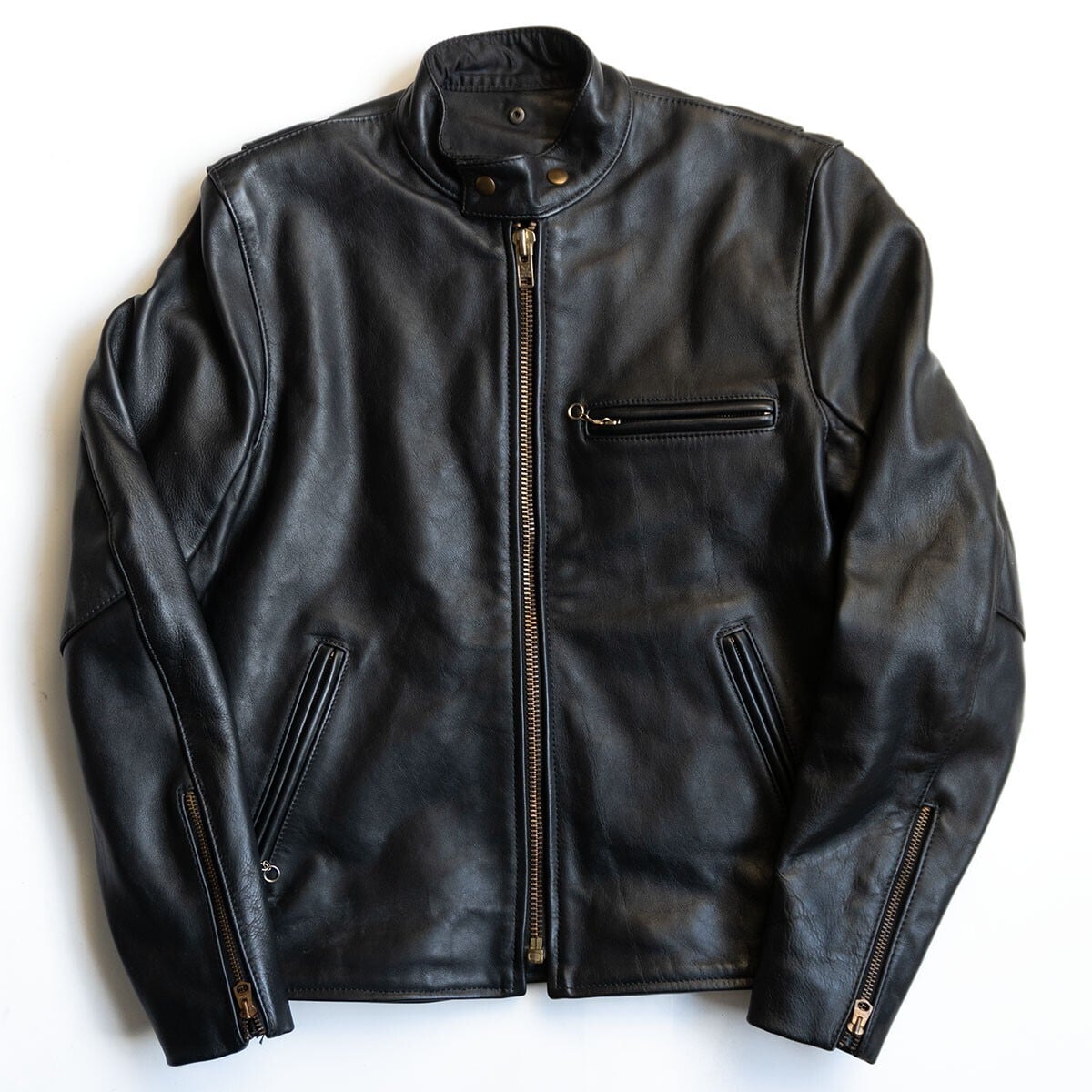 タグ付き未使用品】SCHOTT【736A シングル ピーコート】L グレー