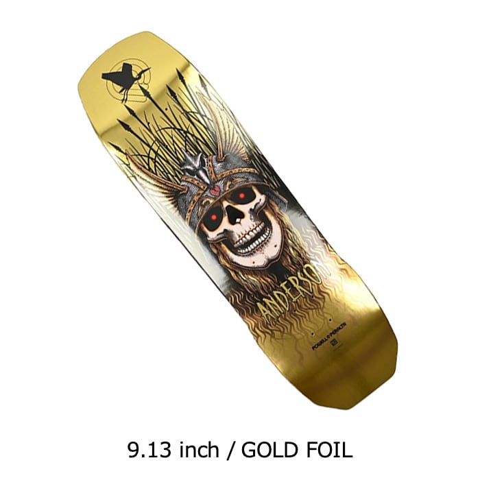 POWELL PERALTA ANDY ANDERSON HERON SKULL SILVER FOIL GOLD FOIL