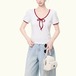 配色リボンパイピングカットソー ・77839