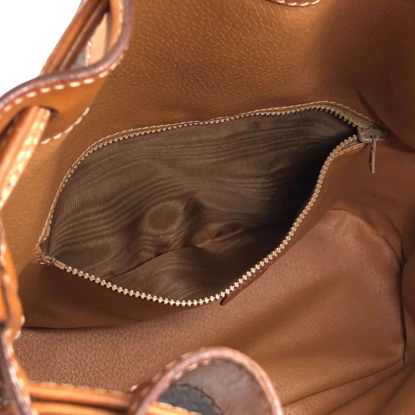 CELINE セリーヌ マカダム ショルダーバッグ ブラウン ブラゾン型押し