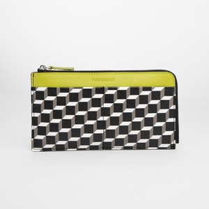 PIERRE HARDY MAXI WALLET BLACK WHITE LIME