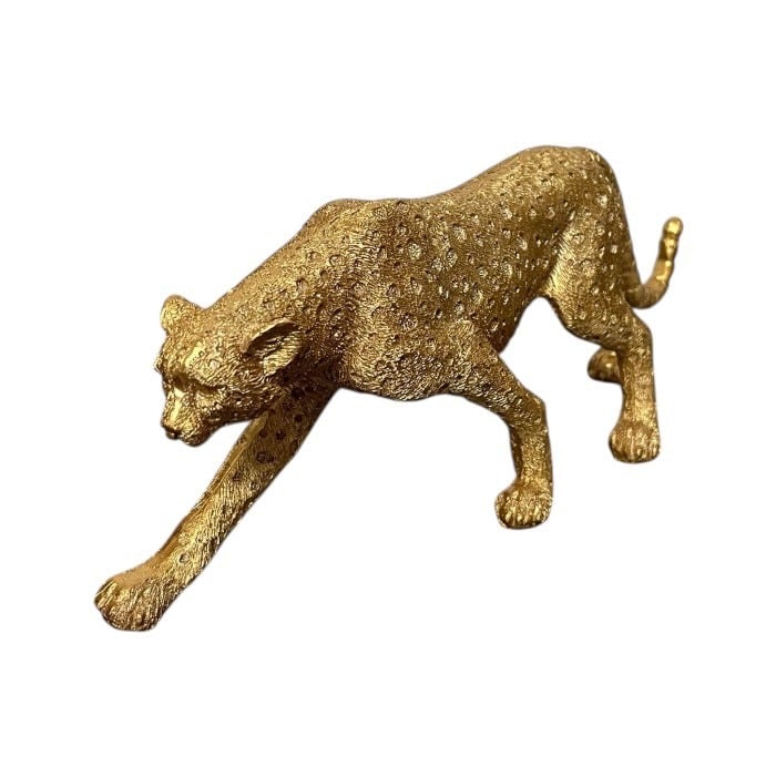 ゴールドパンサー ヒョウ シルエット 小 インテリア オブジェ 置物