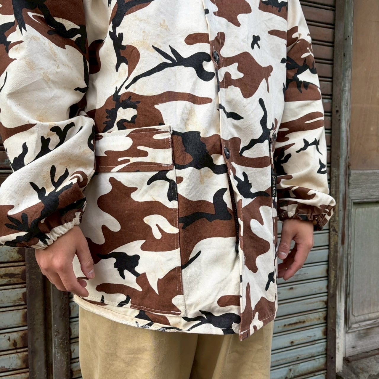 80s USA製 The Camo Clan 迷彩 ジャケット スノーカモ ウッドランド
