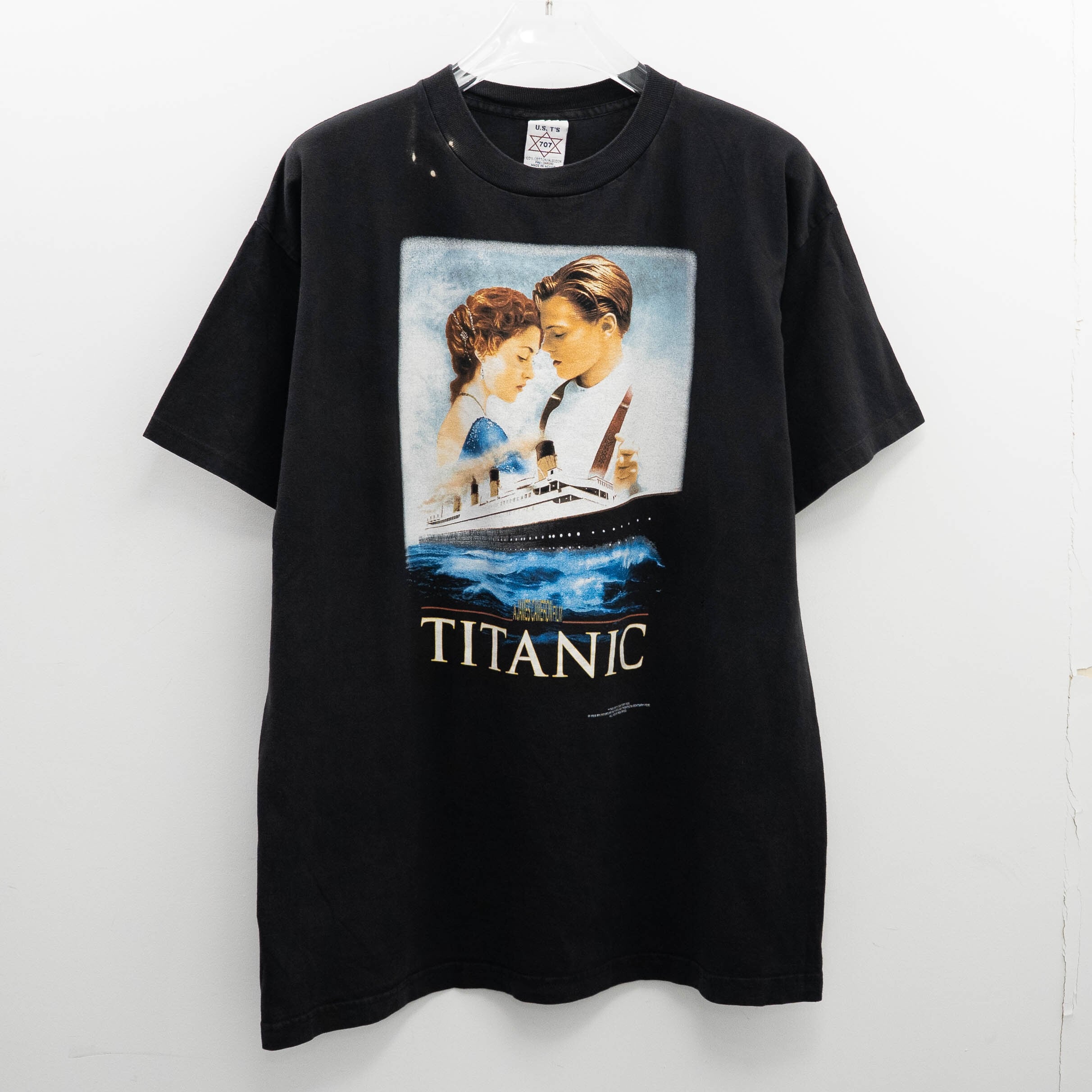 Titanic " Movie Promo Poster Black " US T's XL【A8-51】
