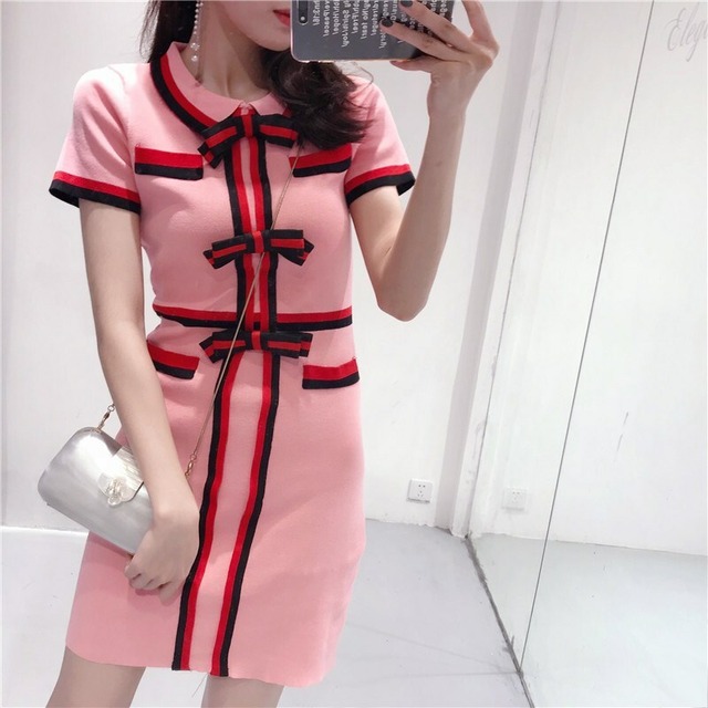 ブラック即納 リボントリコロールワンピース Lily Couture