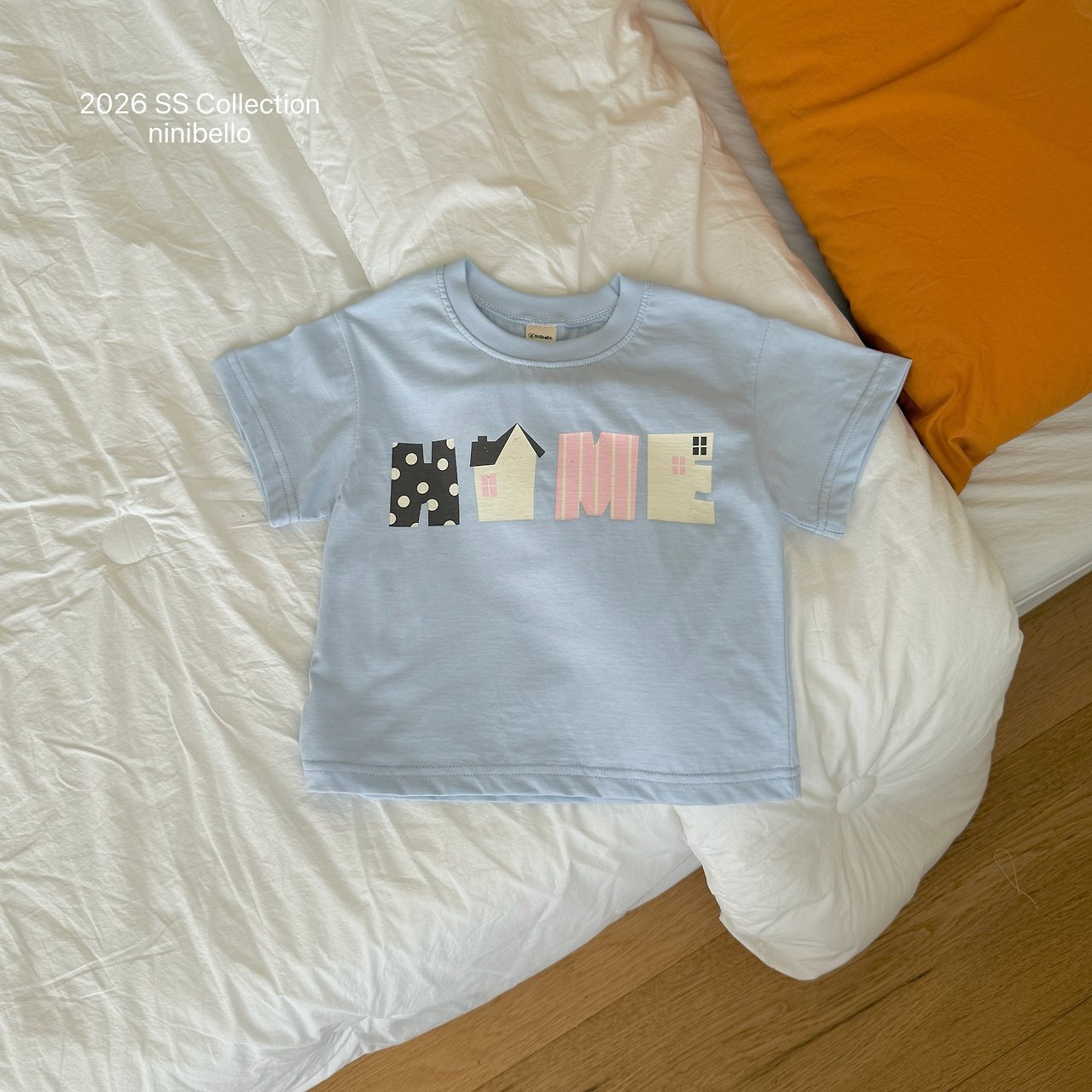 [ninibello] Pastel Home Tee / [니니벨로] 파스텔홈티