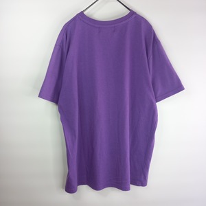 コカ・コーラ　クルーネック　ポケット　カットソー　半袖　企業ロゴ　紫　XL