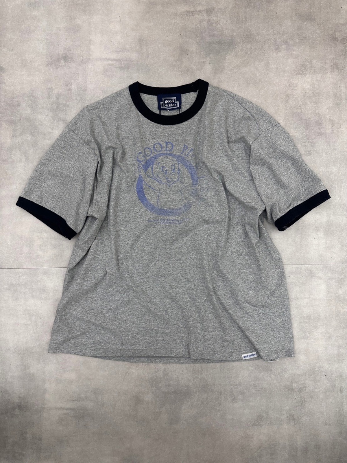 good pickles Baby Ringer Tee Gray | goodpickles