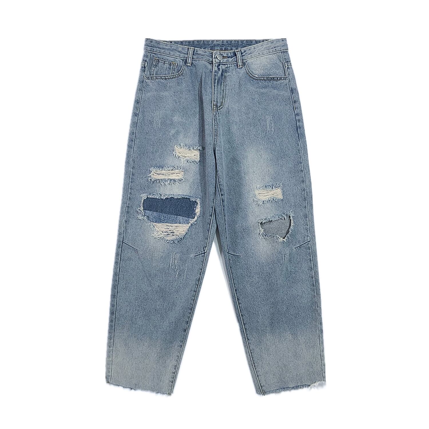 全2色 デニム パンツ ストレート カジュアル 無地 おしゃれ