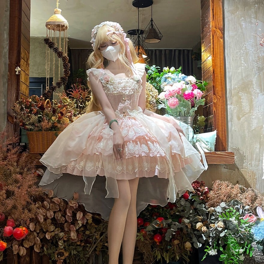 プリンセスロリィタ ゆめかわいいドレス ジャンパースカート ふんわり