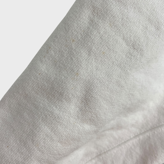 80s USA製 Champion リバースウィーブ 染み込みプリント 白 XL