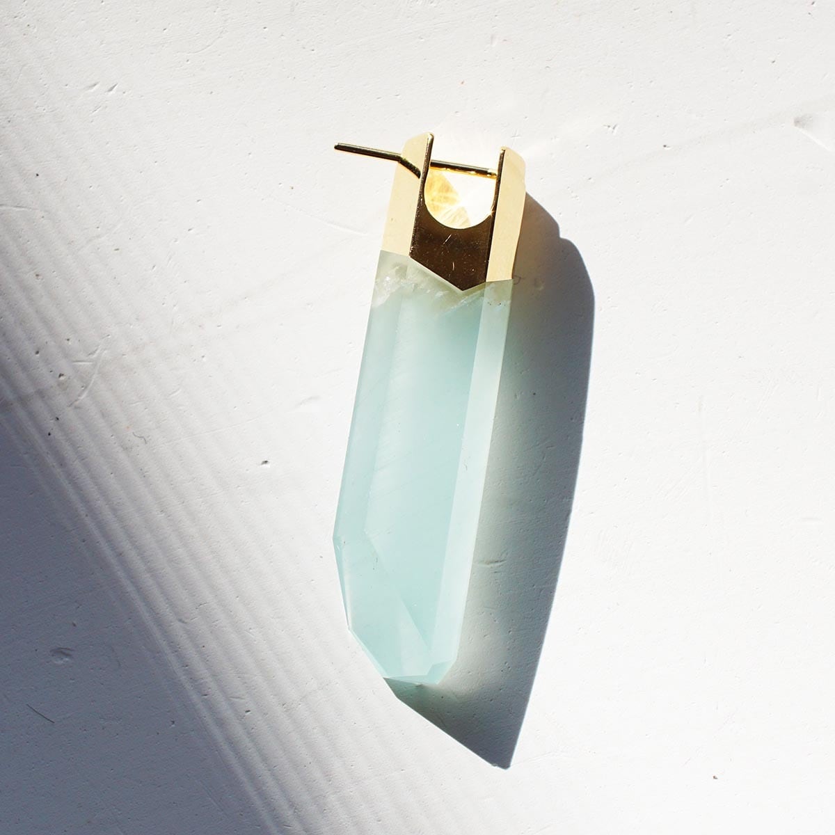 TORCH Pierced Earring / Milky Aquamarine(CE016-K18/MA)
