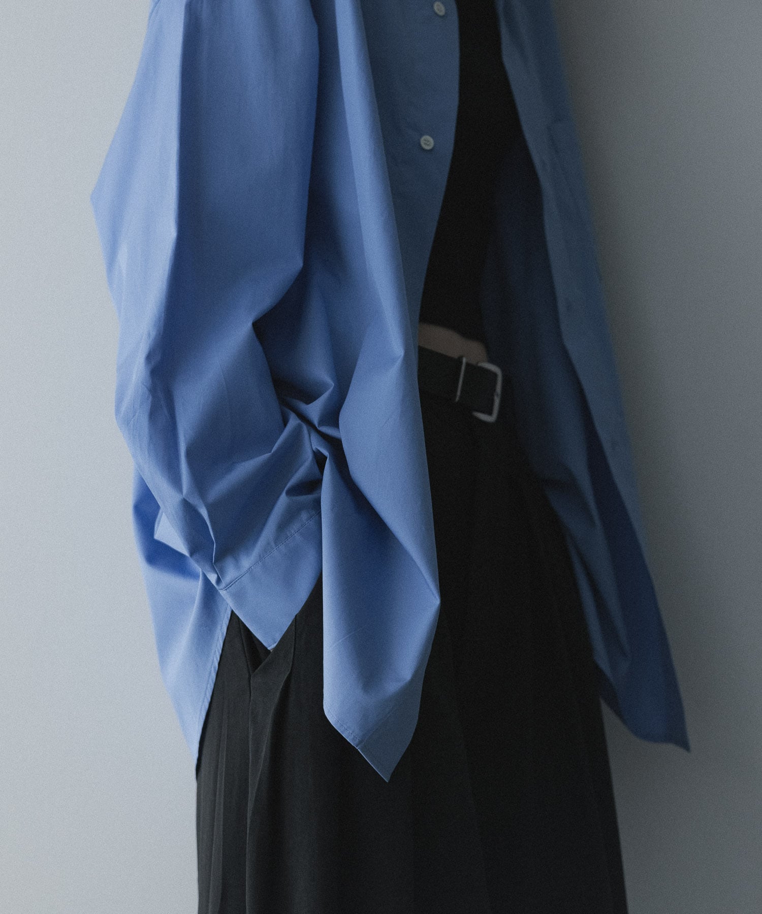 THOMAS MASON】loose basic oversize shirt〈 Blue 〉 | remer