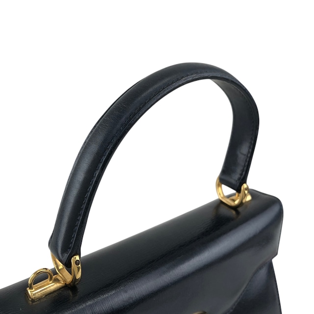GUCCI グッチ ハンドバッグ ネイビー レディロック レザー 000・2110・0211 2WAY vintage ヴィンテージ オールド 5yyupi