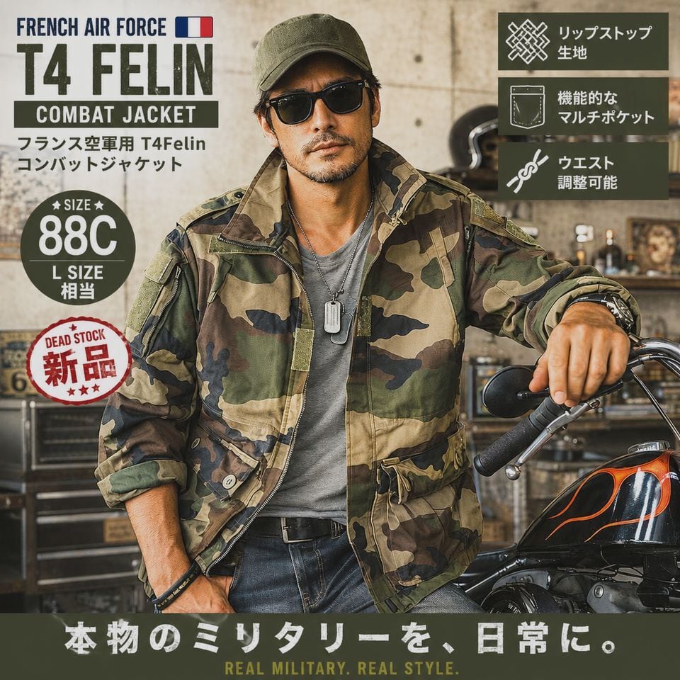 デッドストック新品 フランス空軍 T4 FELIN コンバットジャケット 実物