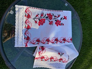 ウクライナ伝統手刺繍祭具タオル「ルシニク」