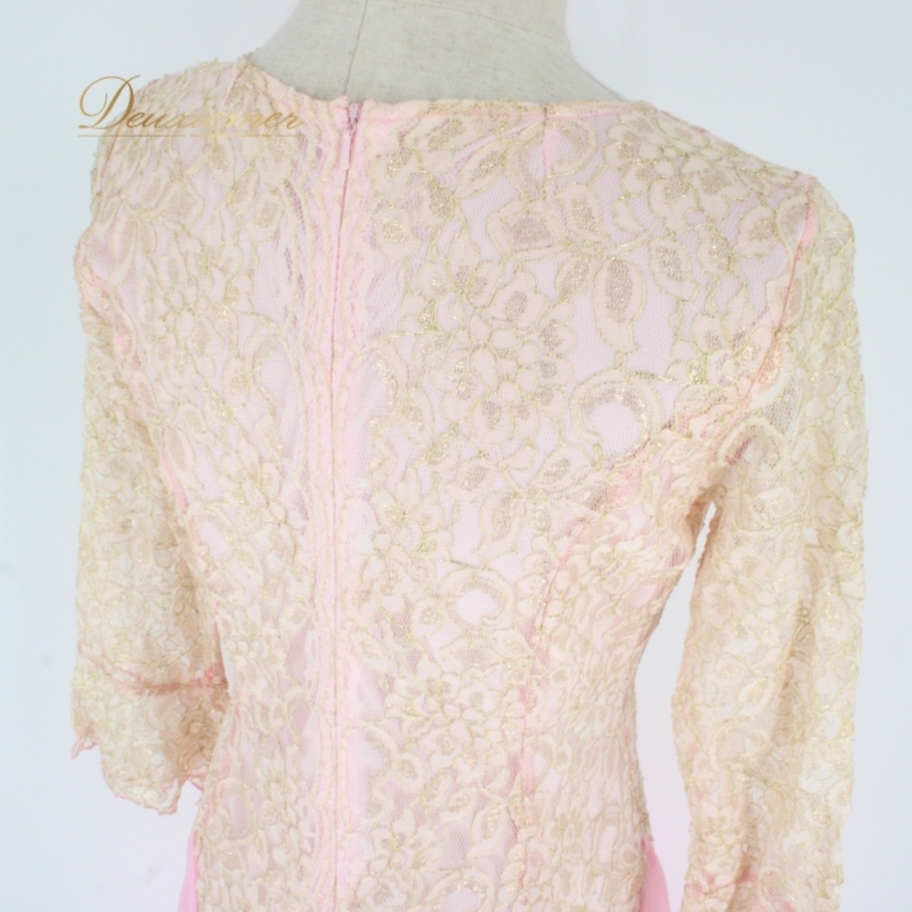 社交ダンス 衣装 スタンダード ドレス ワンピース パーティドレス レディース ピンク系 ゴールド系 花柄 レース 長袖 準正装 長袖 華やか フォーマル ドレッシー かわいい おしゃれ 大人 レディース服 伸縮性 ふんわり 二重スカート 高級感 洗練 上品 パーティー用 社交ダンス用 ルームウェア お出かけ 撮影用 人気商品 トレンド