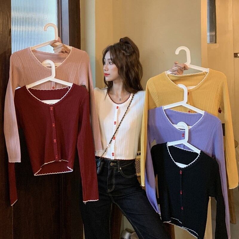 セーター オータムスタイル薄手ソリッド カラートップス ロング 秋物 ソリッドカラー クレセントシティ34143788457