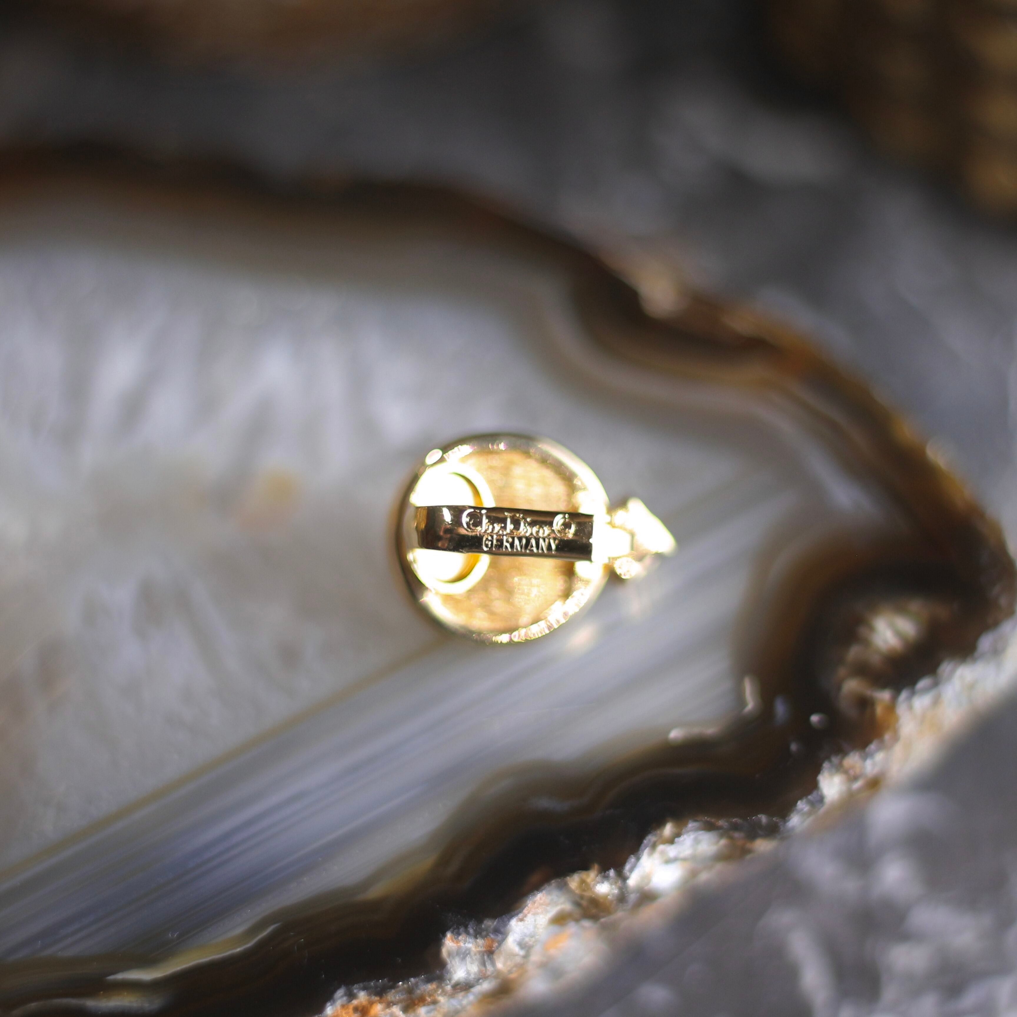 Christian Dior BlJOUX PEARL DESIGN RETRO NECKLACE EARCLIPS SET