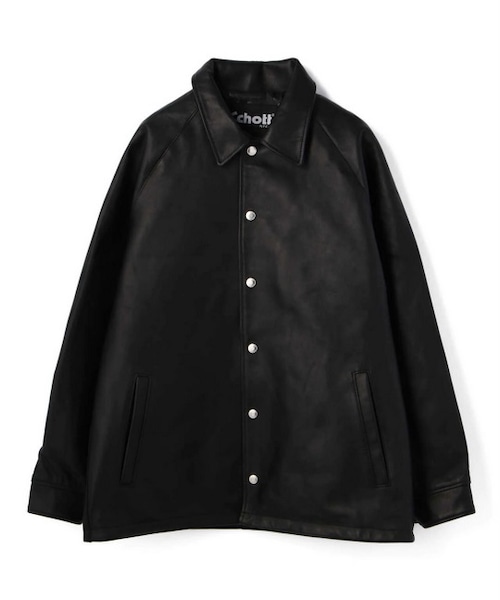 Sheep Leather Coach Jacket　Black