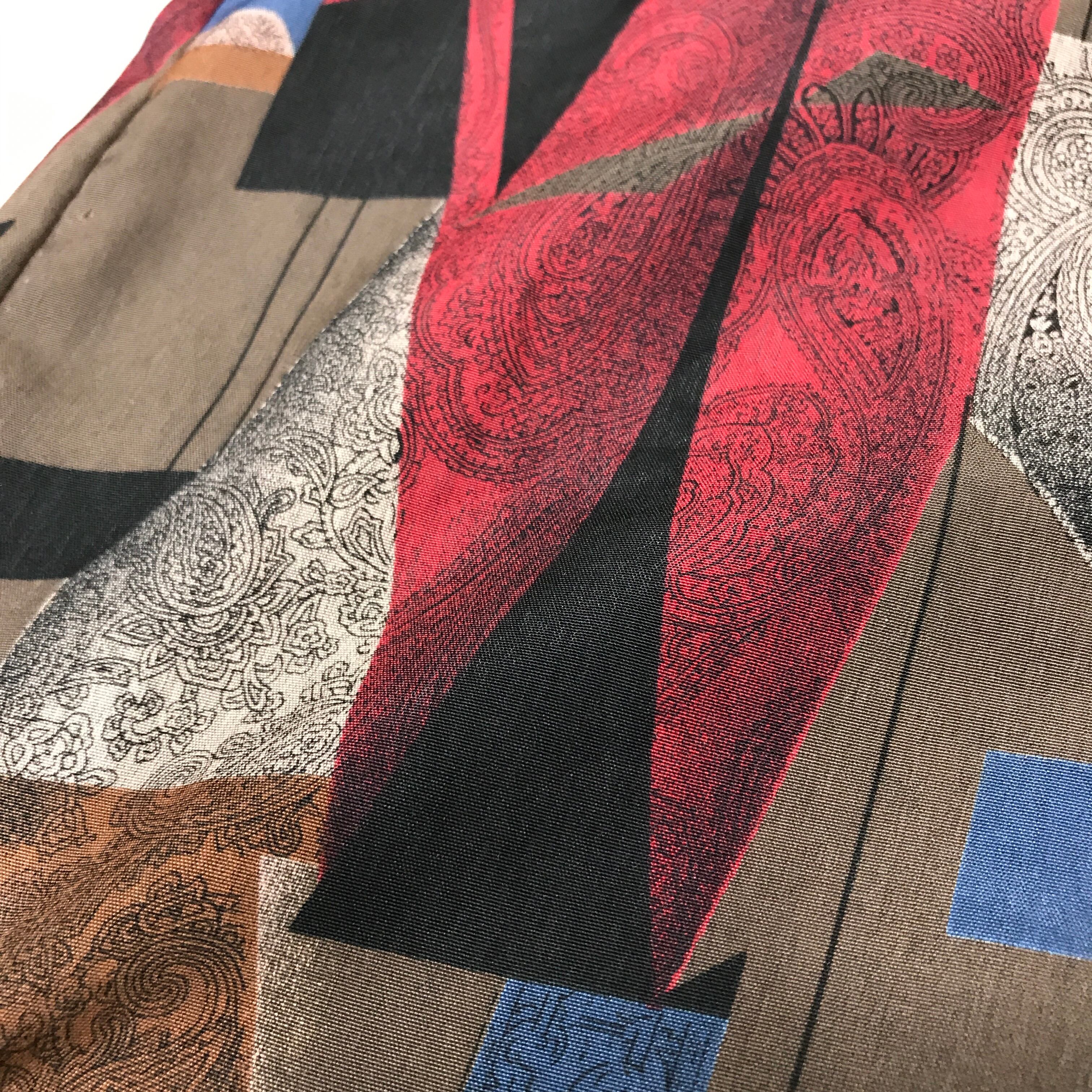 80〜90年代 総柄シャツ JPN CYGNUS Joan Miro調 ? シュール絵画柄 長袖 80〜90年代 総柄シャツ JPN CYGNUS Joan Miro調 ? シュール絵画柄 長袖