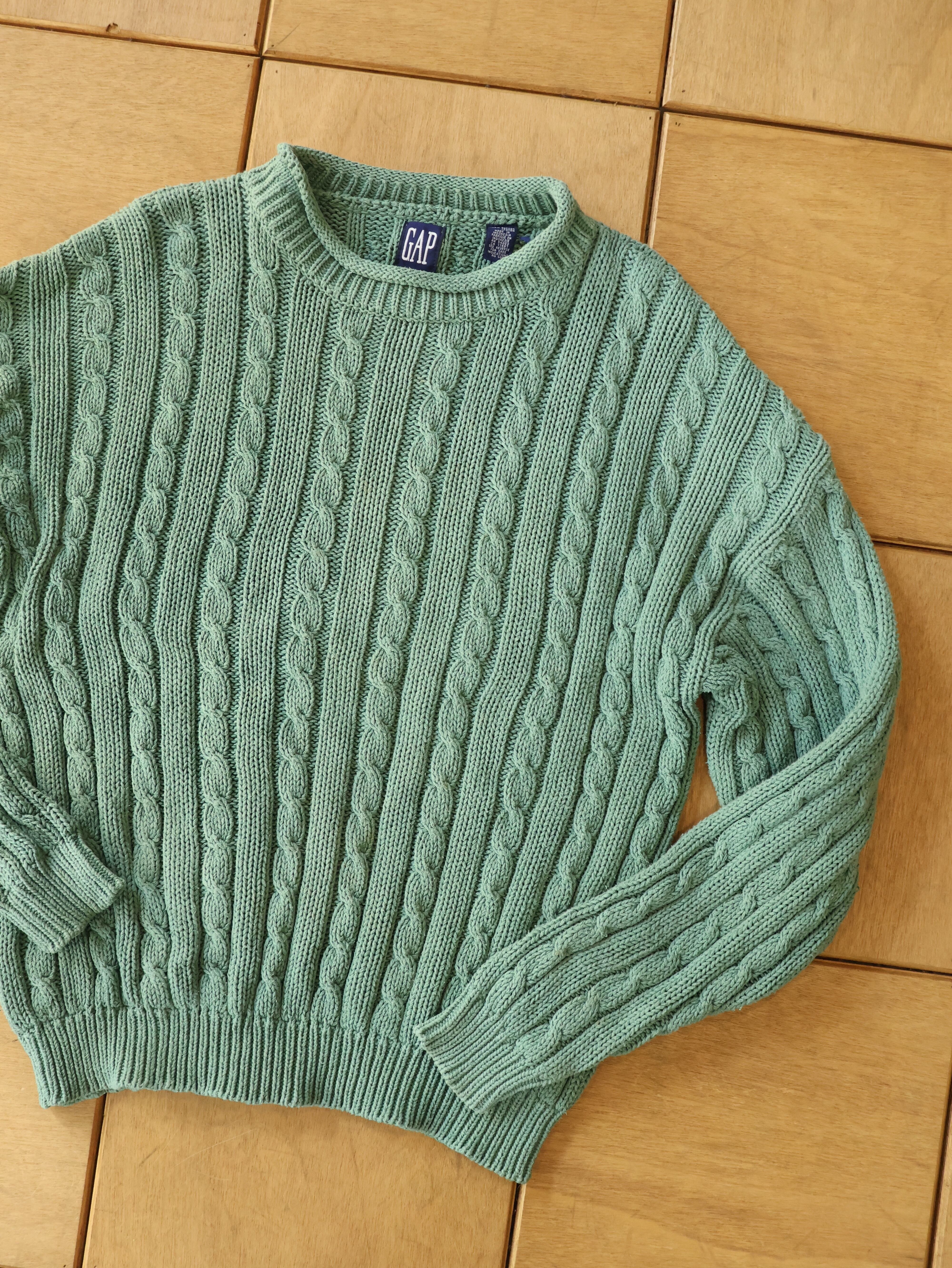 GAP 90s OLD セーター ニット ケーブル チルデン コットンニット 
