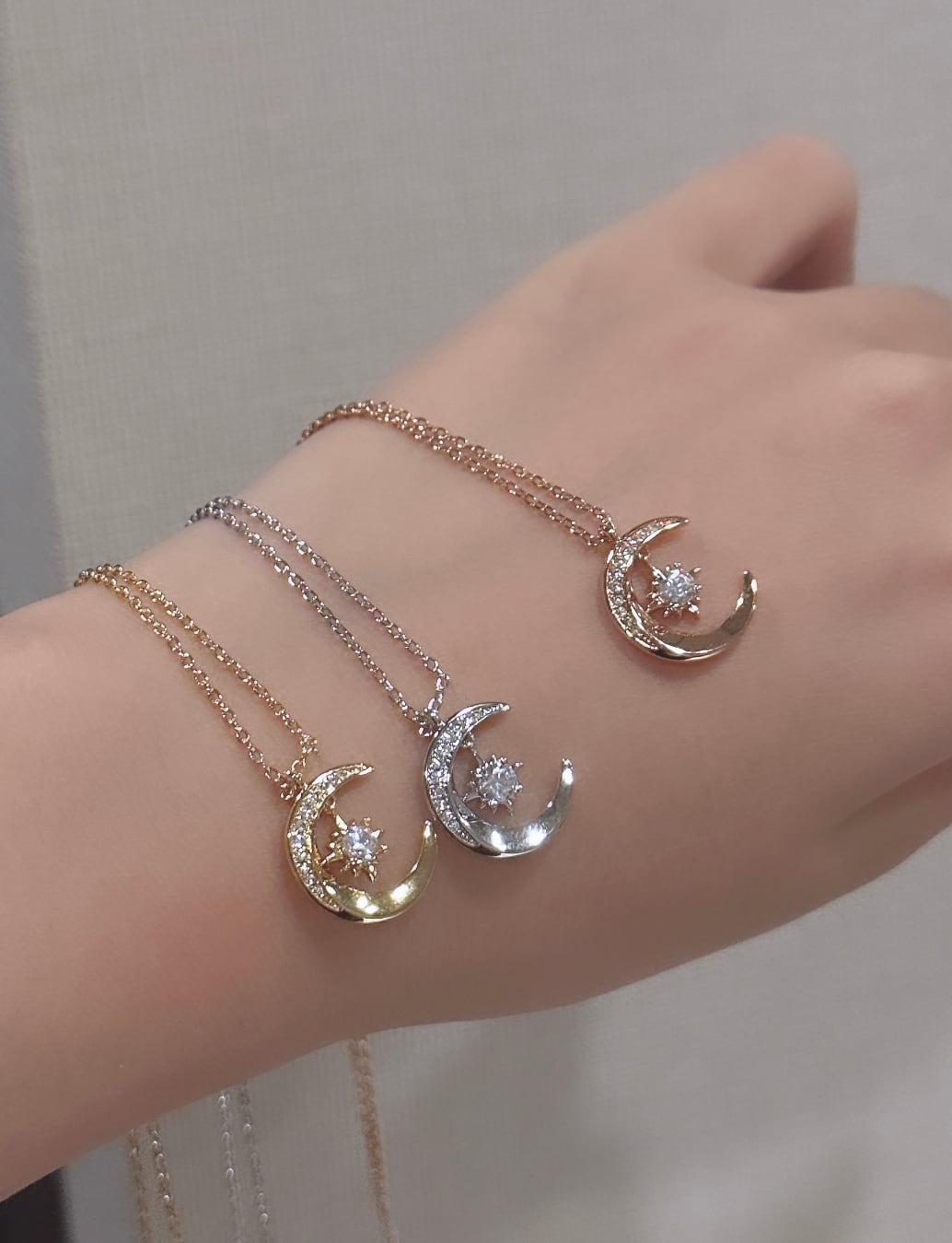 moon &sun necklace ［187］ | SASSY ANGEL