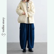 【2color】三つ編みポケットと異色ボタンの詩コート 《P0292》