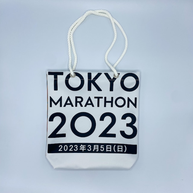 東京マラソン2023フラッグ アップサイクルバッグ（トート・中・ハトメロープ）