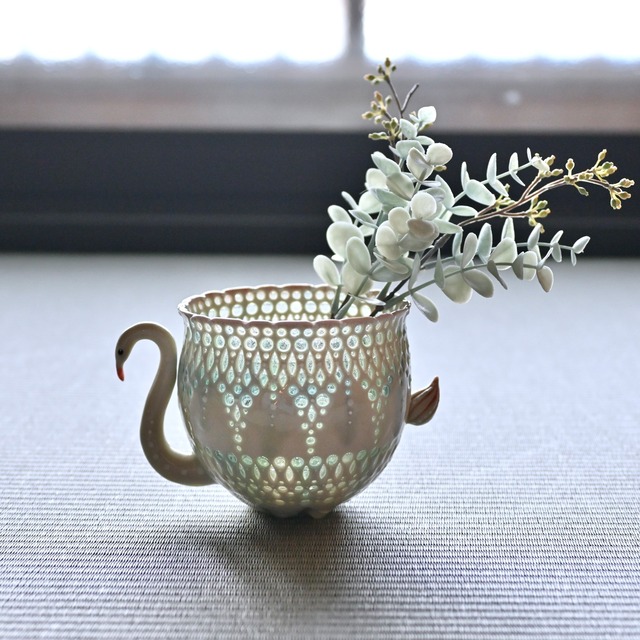 05.キラメキ白鳥花器