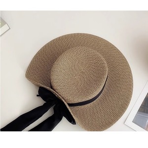 ribbon bow beach sun hat(2color)<h1896>