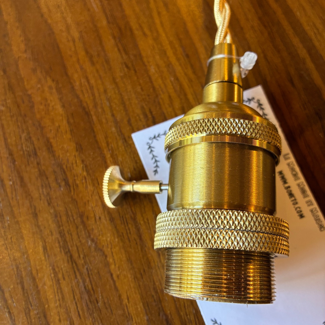 TOPANGA Lighting Brass pendant socket　真鍮ペンダントソケット　ロータリースイッチ　コード　長さ調整　ダクトレール　E26　シーリング　はだか電球　照明　
