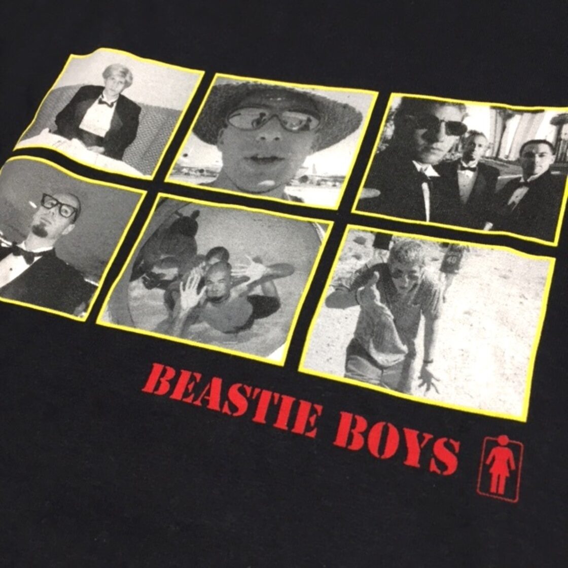 GIRL X BEASTIE BOYS SURE SHOT PHOTOS BLACK LONG SLEEVE T-SHIRT 